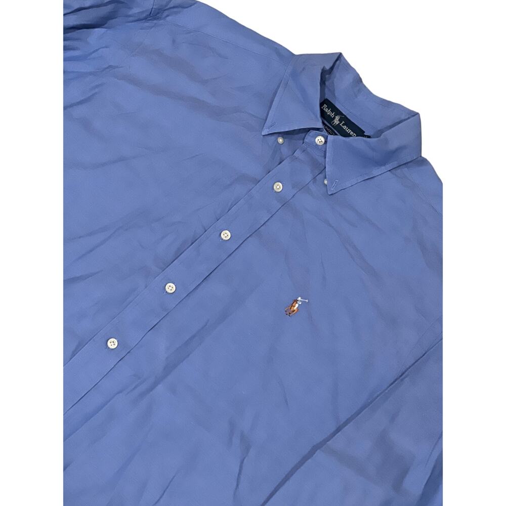 Polo Ralph Lauren Yarmouth Blue Oxford Dress Shirt Men's 17-35 100% Cotton 1116A
